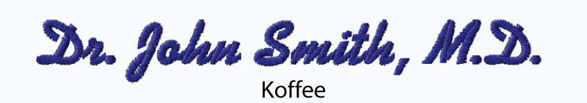Scrubs Embroidery Koffee